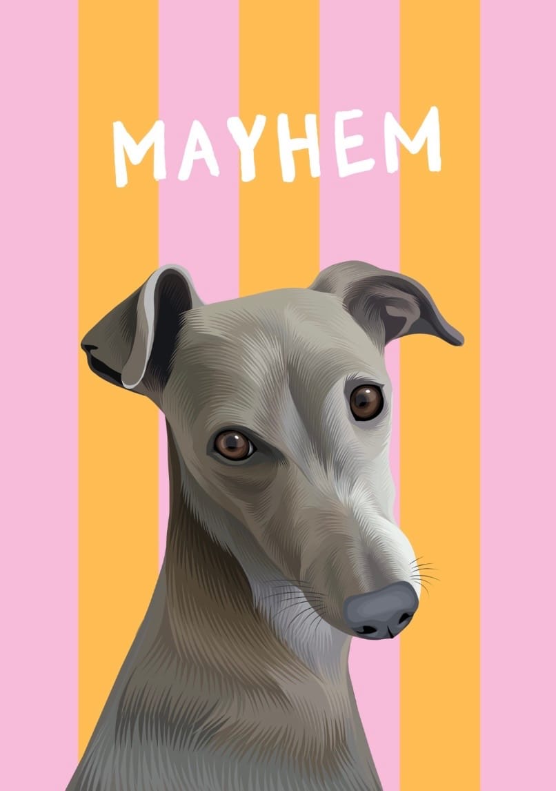Customer photo review of Stripy | Custom Pet Portrait