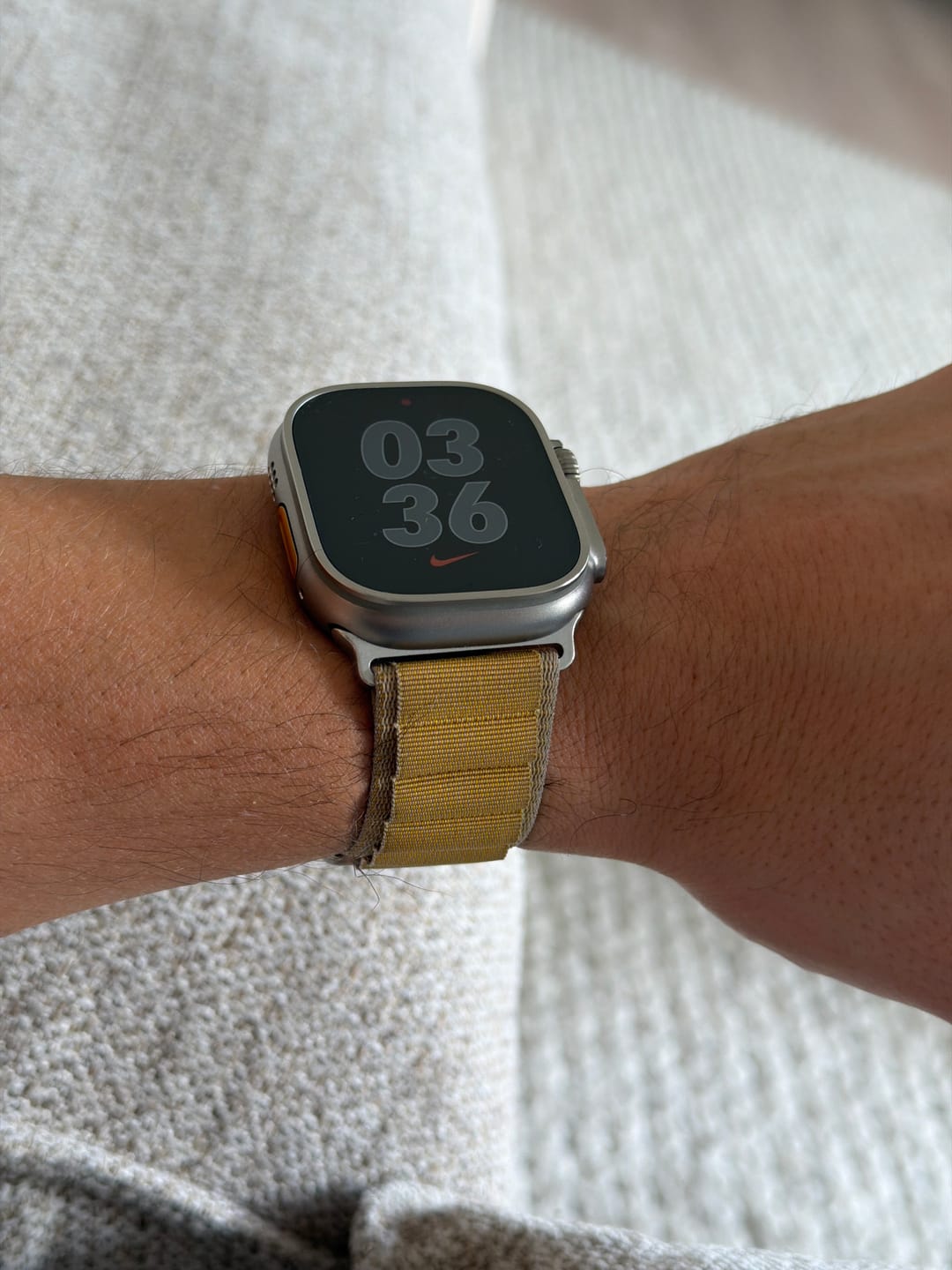 Customer photo review of Alpine Loop Apple Watch Band