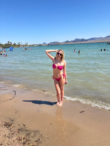 Customer photo review of FRIDA TOP - GLITTER CANDY PINK