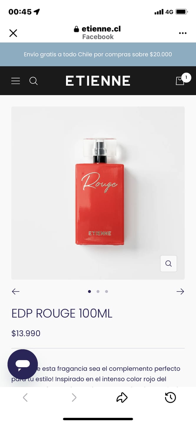 Customer photo review of EDP ROUGE 30ML