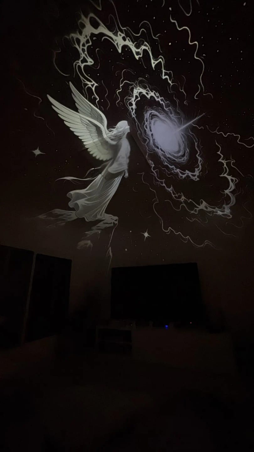 Customer photo review of Mini Proyector de Galaxia
