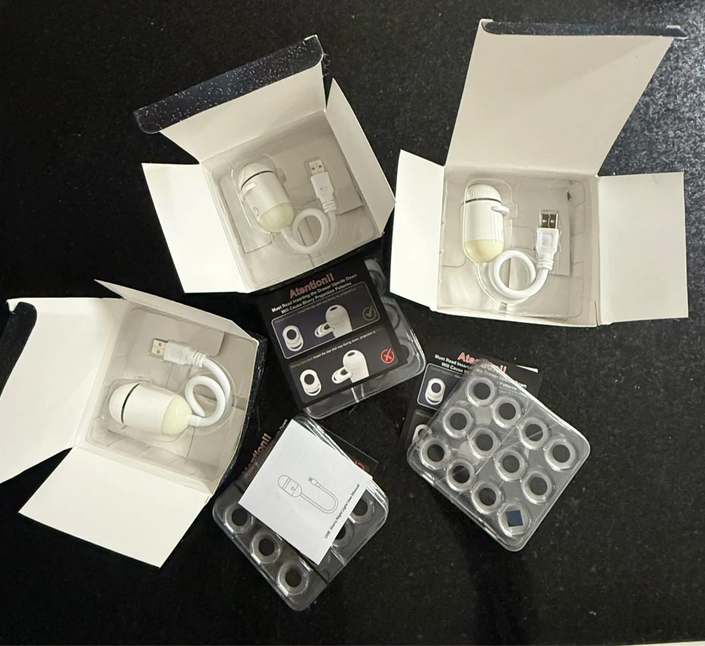 Customer photo review of Mini Proyector de Galaxia