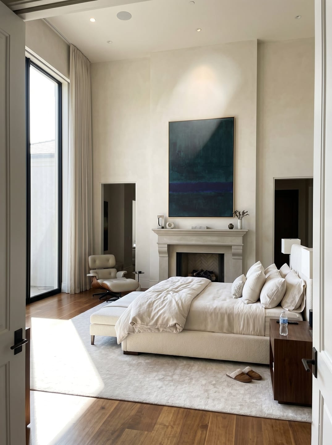 Customer photo review of The Abyssal Calm – Modernist Deep Teal & Violet Abstract Painting | Minimalist Mood Home Office Art