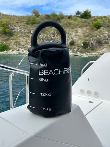 Customer photo review of Beachbells — Portable Kettlebells That Fill in Seconds