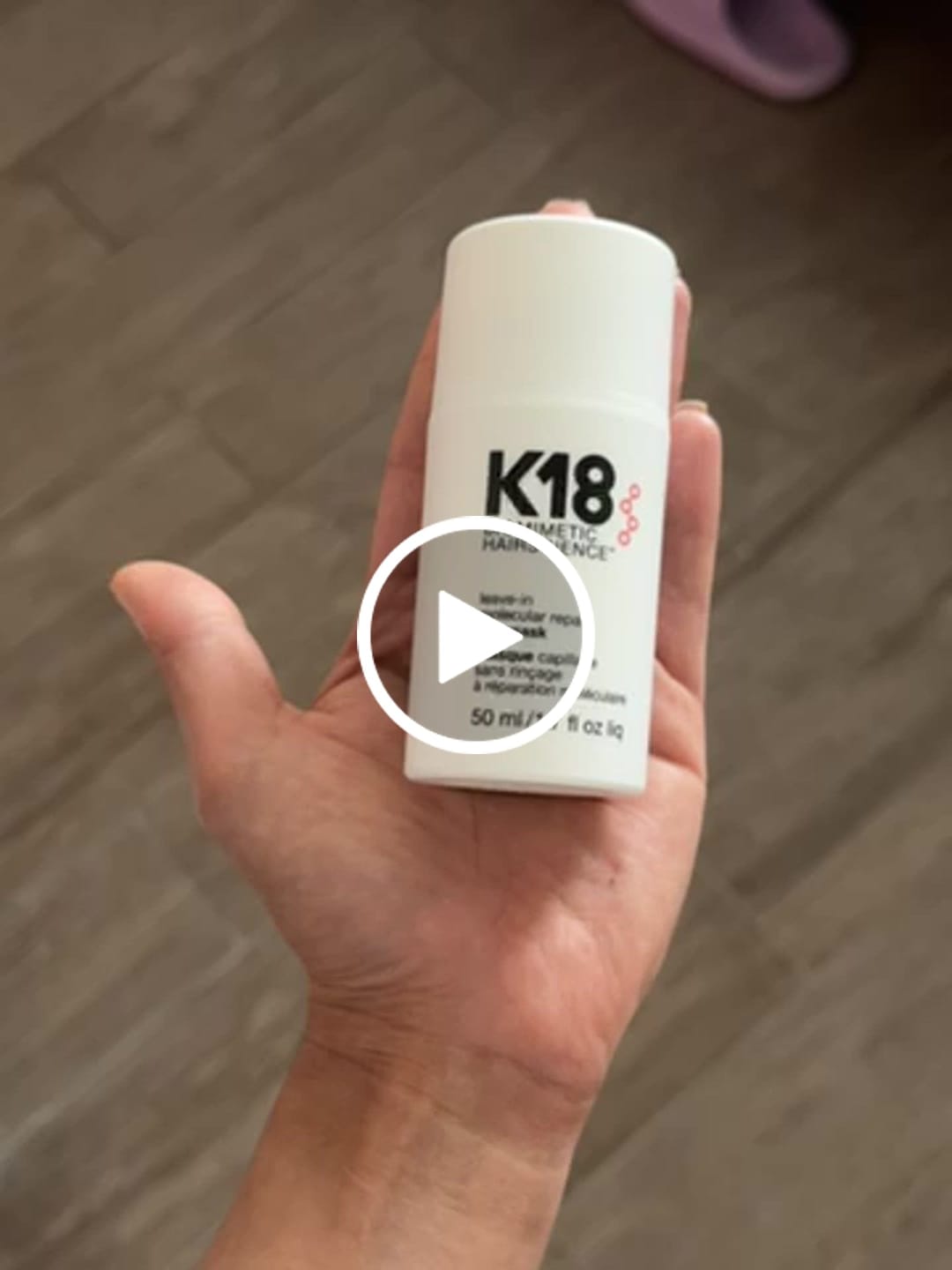 Customer video review of ماسك كيه 18 ليف إن لإصلاح الشعر الجزيئي المتقدم - 50مل
