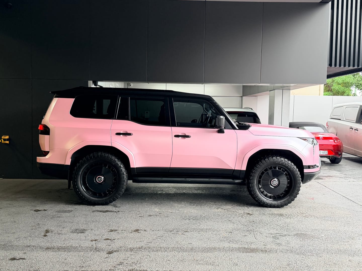 Customer photo review of Matte Metallic Pearl Baby Pink Vinyl Wrap