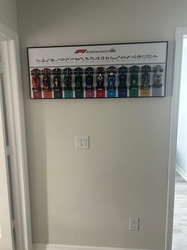 Customer photo review of LEGO™ F1 Speed Champions 12-Race Car Display Frame – plus serise