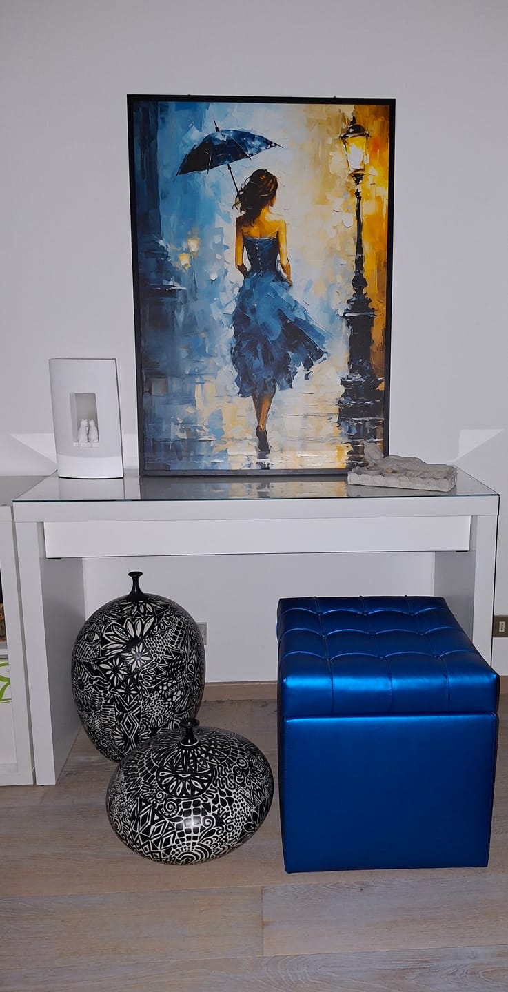Customer photo review of Contrasti silenziosi donna con ombrello