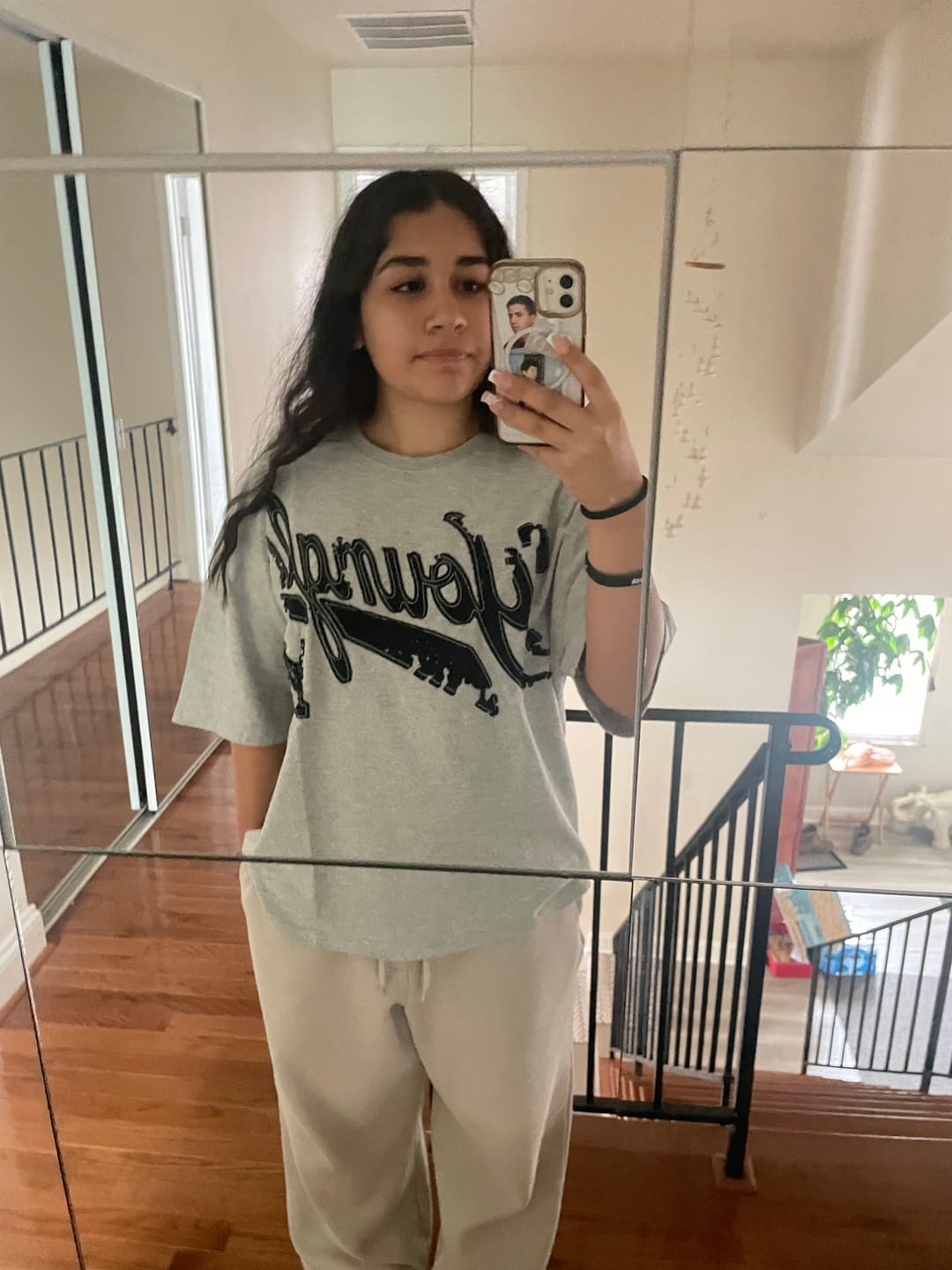 Customer photo review of 4182 - Distressed Script Tees