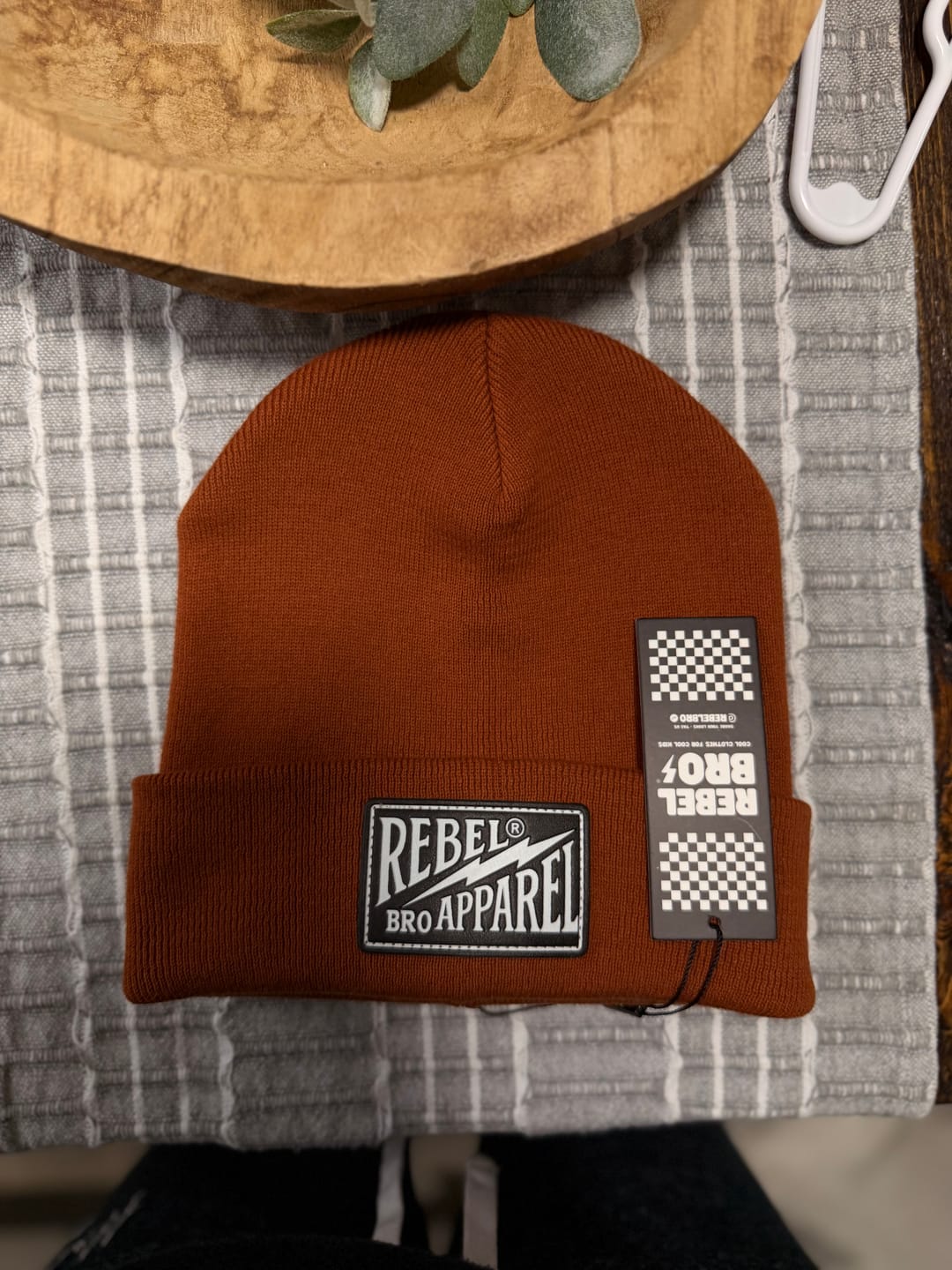 Customer photo review of Beanie in Rust