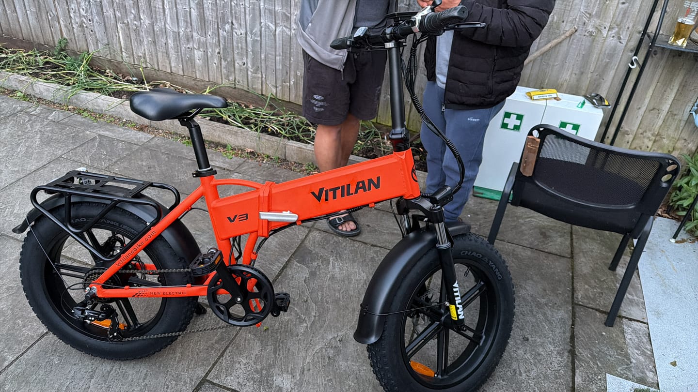 Customer photo review of V3 2.0 Folding Fat Tires Adult All Terrain Electric Bike