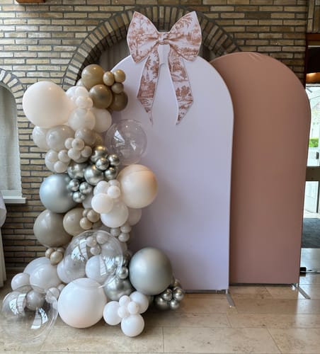 Customer photo review of 4x7ft Chiara Arched Backdrop Frame Custom Arched Wall Backdrop Cover for Party Decoration