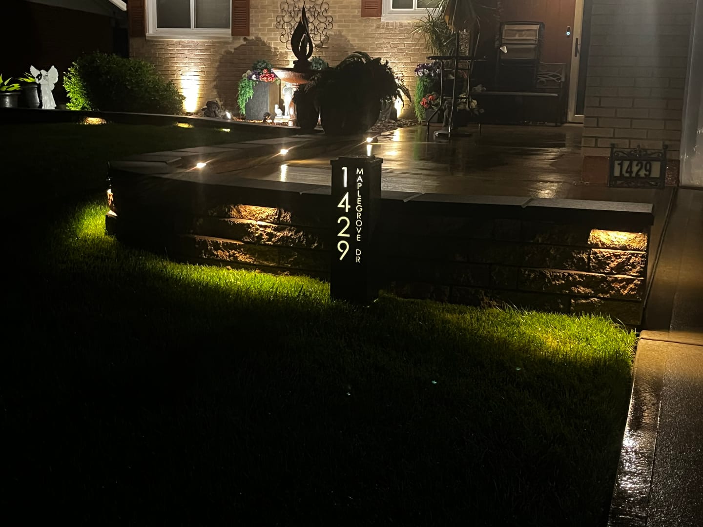 Customer photo review of Address Column - White Translucent Plexiglass Backing Upgrade