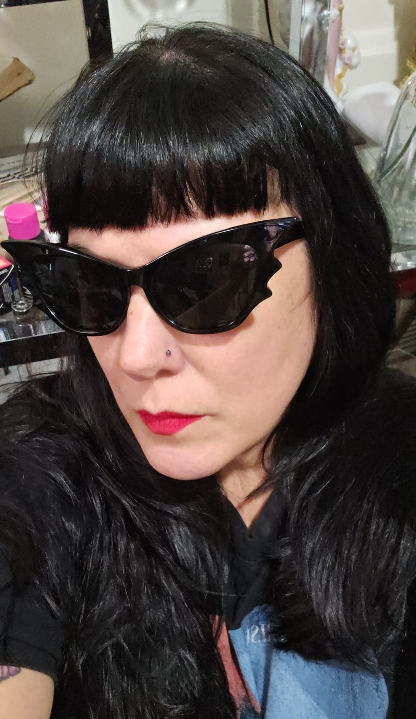 Customer photo review of Vamp Batwing Sunglasses in Black