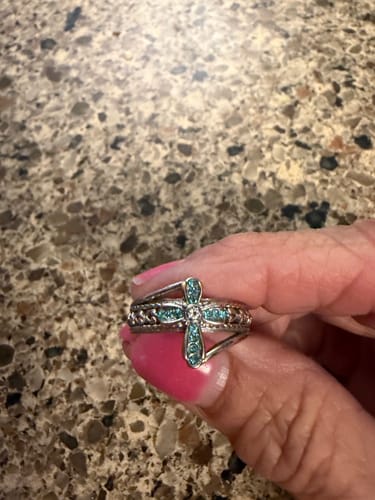 Customer photo review of GOD'S PROMISE CROSS RING