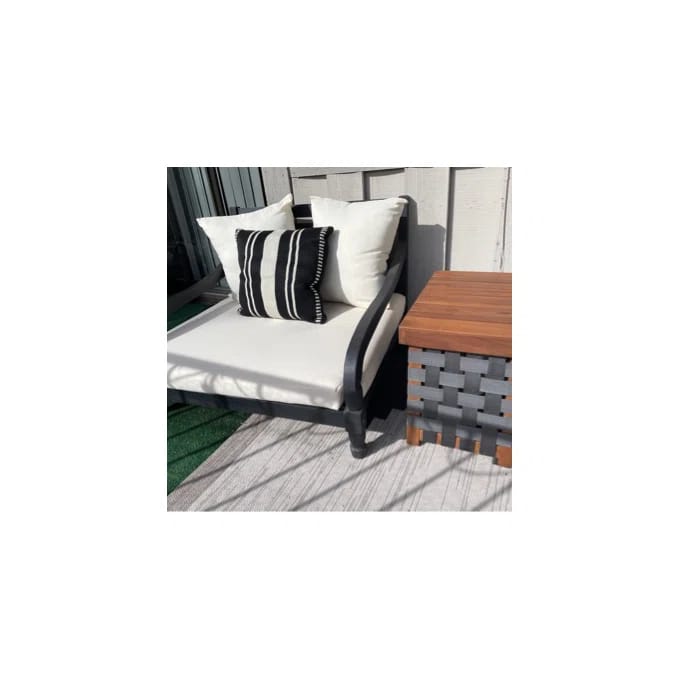 Customer photo review of Handicraft Double Chaise Lounge with Cushion (Black)