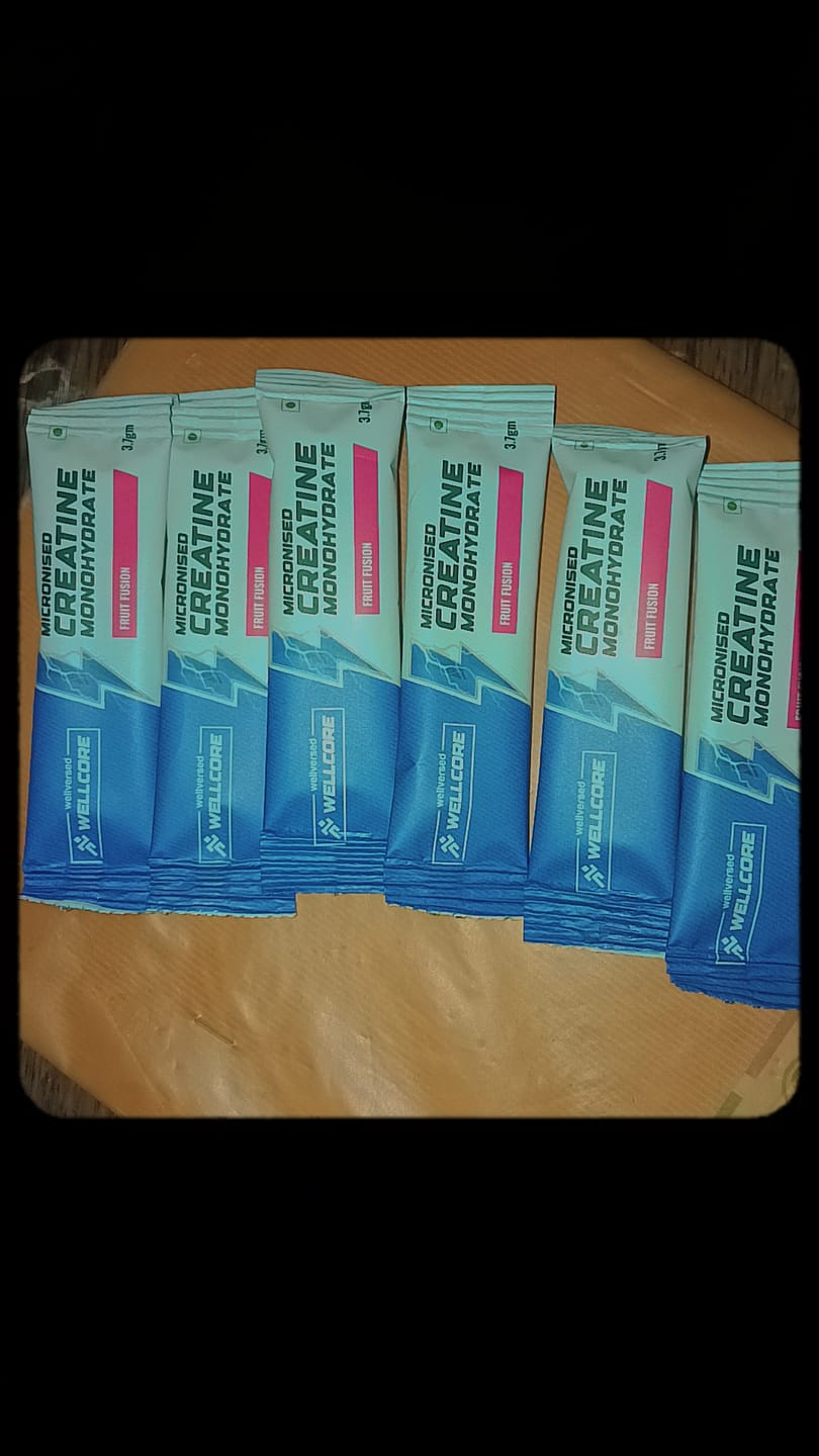 Customer photo review of Wellcore - Pure Micronised Creatine Monohydrate | Fruit Fusion (6 Sachets)