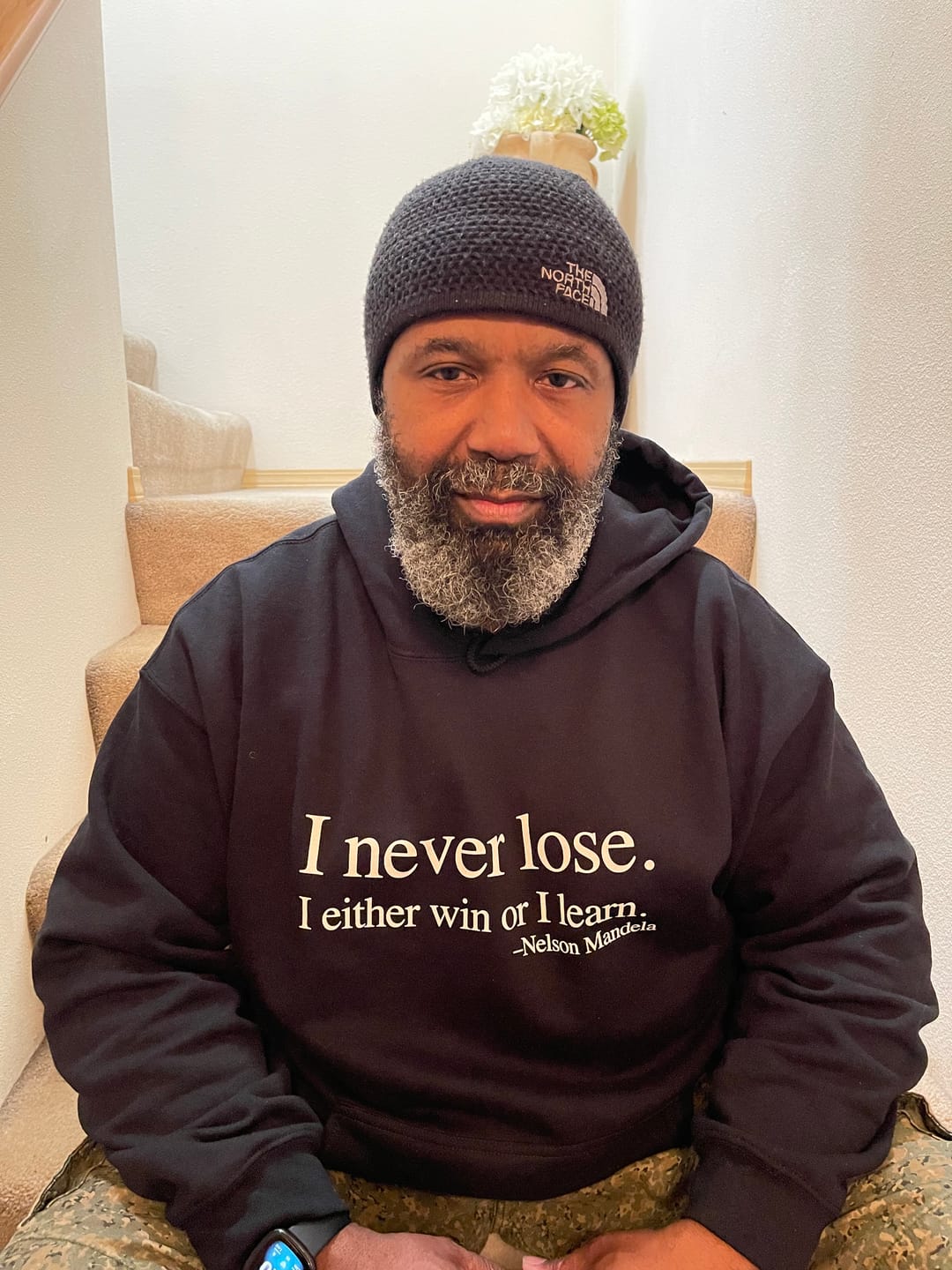 Customer photo review of I Never Lose -Nelson Mandela  Hoodie