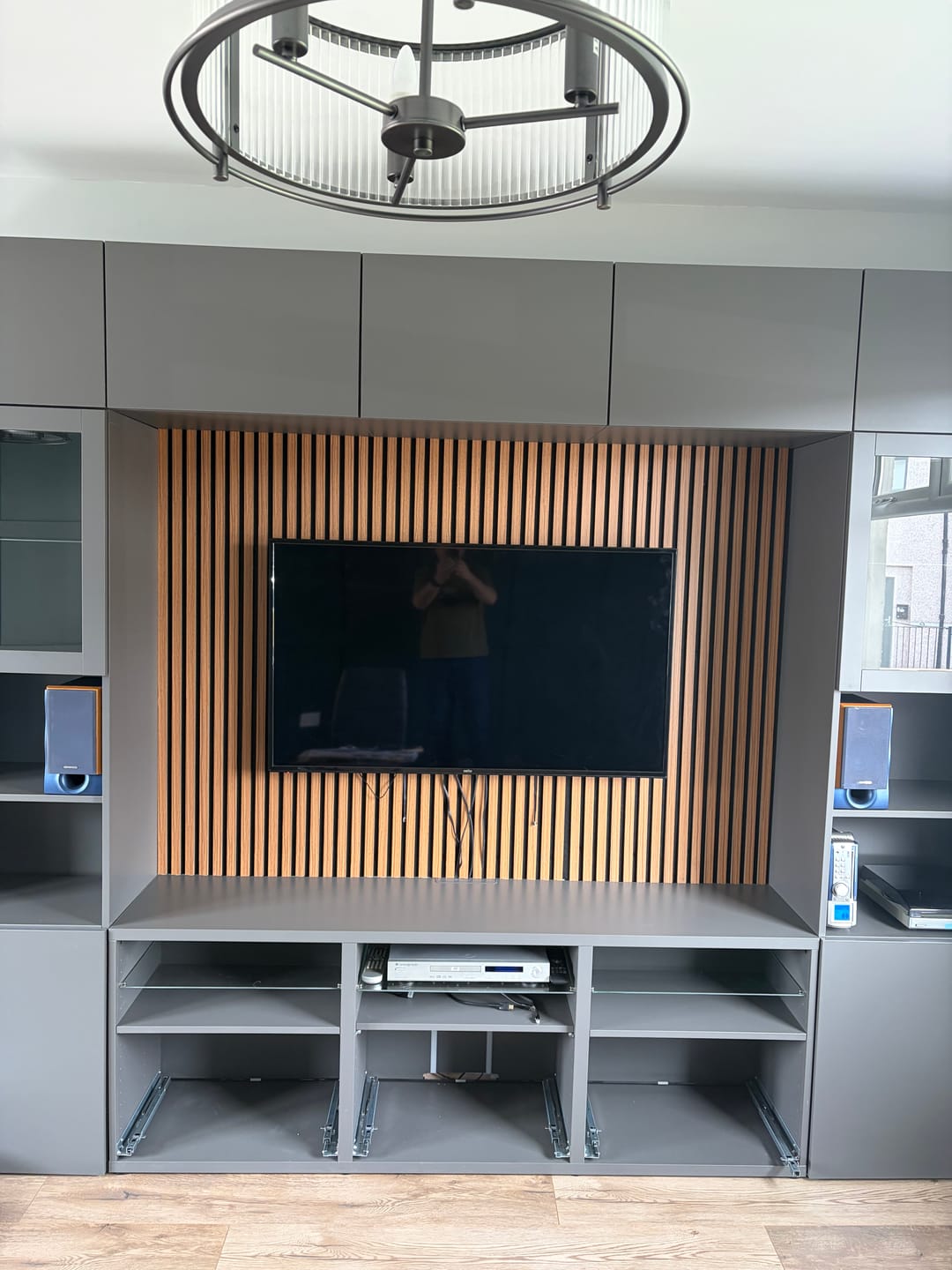 Customer photo review of Premium Acoustic Slatted Wall Panel (Multiple Colours)