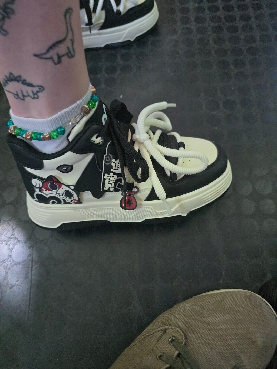 Customer photo review of Maneki Neko Chunky Mid Top Shoes - Women's