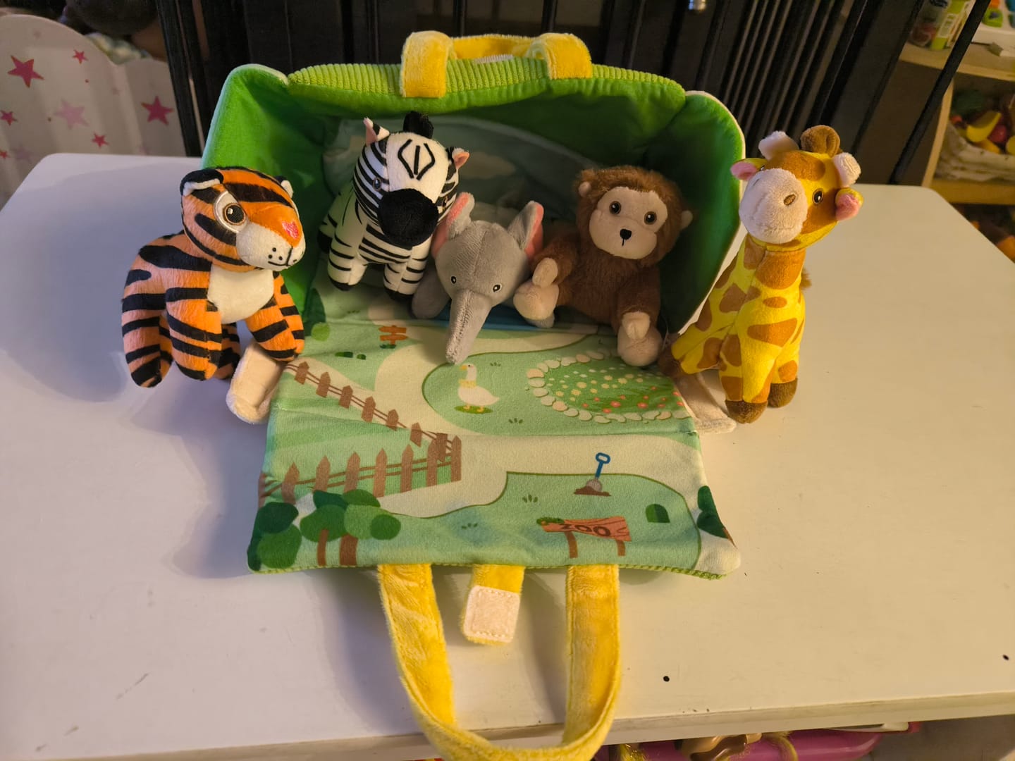 Customer photo review of Ensemble zoo en peluche personnalisé, adapté aux enfants de 6 mois et plus