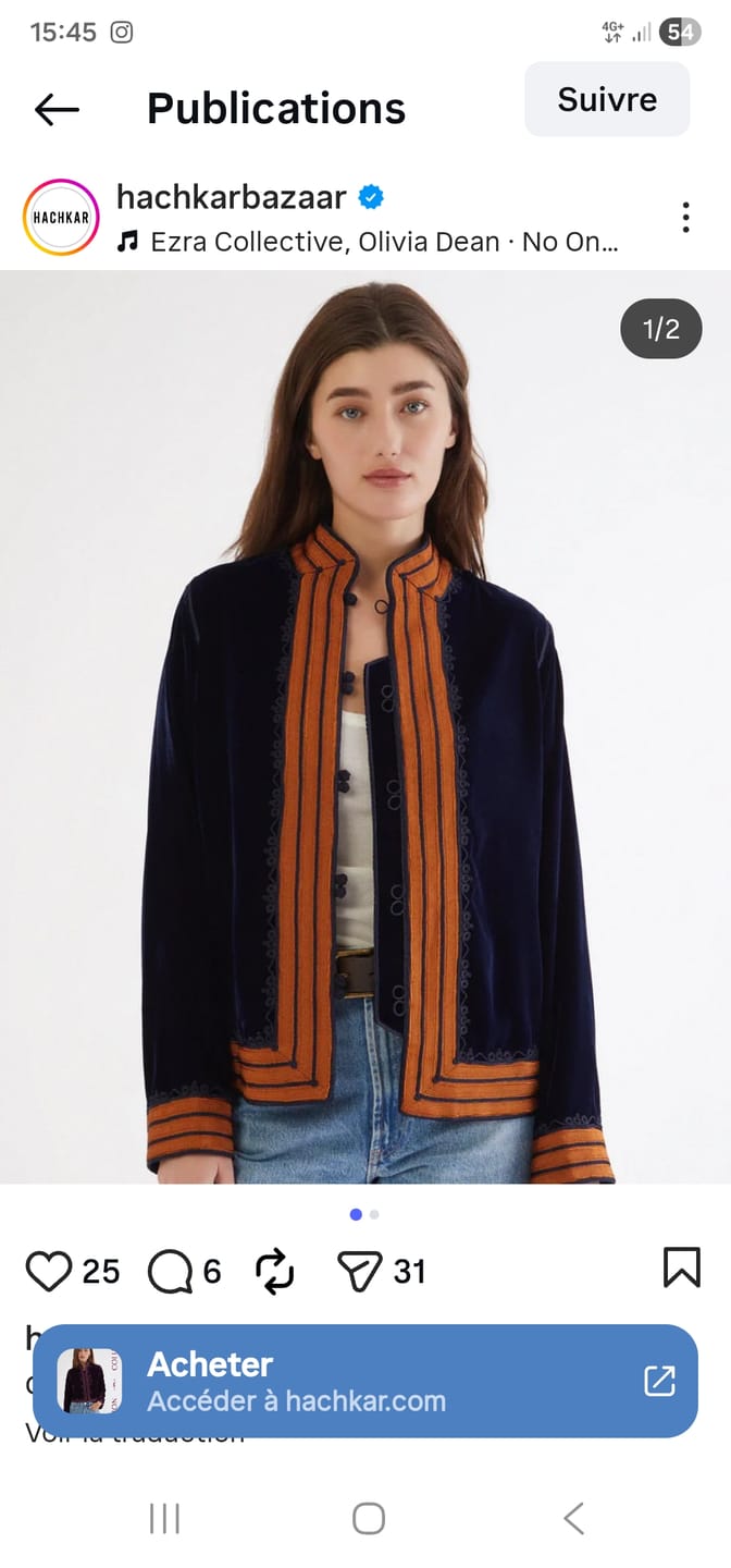 Customer photo review of Toraya – Moroccan Velvet Jacket