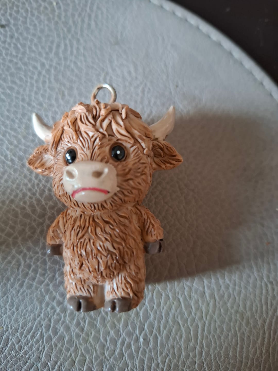 Customer photo review of 🐮A Little Highland Cow For You Keychain: Your Daily Reminder of Quiet Strength