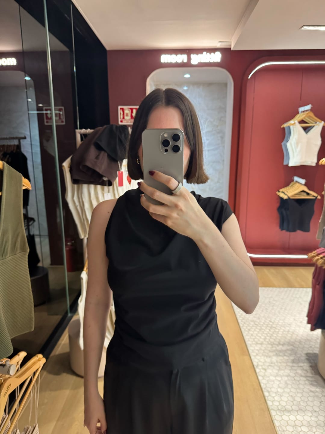 Customer photo review of Top Drapeado de Una Manga Soft Line