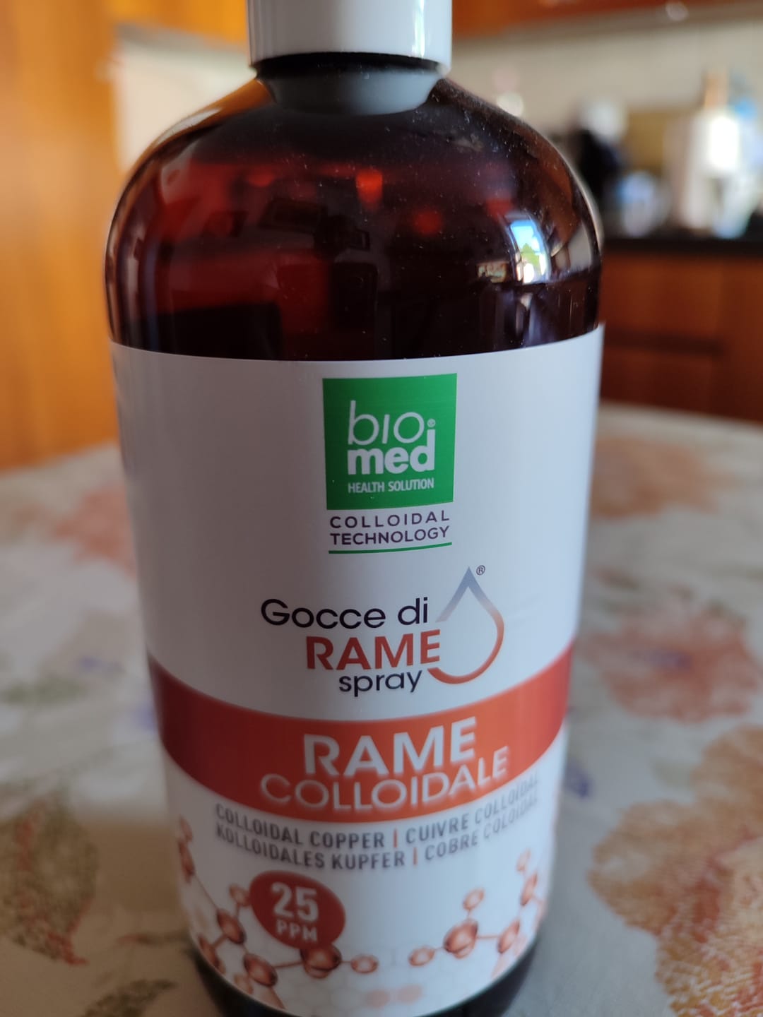 Customer photo review of Rame colloidale spray sublinguale 25 ppm - 500 ml