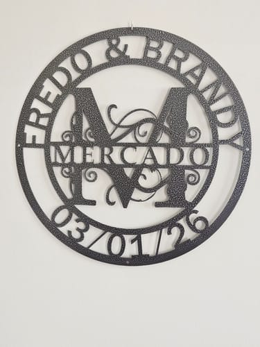 Customer photo review of Circle Letter Monogram