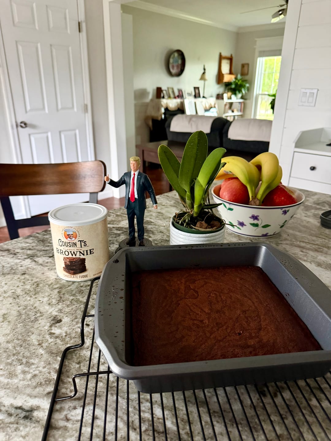 Customer photo review of Cousin T's Gourmet Chocolate Fudge Brownie Mix