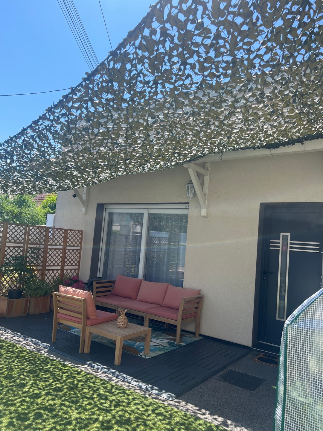 Customer photo review of Filet de camouflage renforcé vert