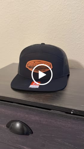 Customer video review of Flat Bill Seven-Panel Leather Patch Hat - Richardson 168