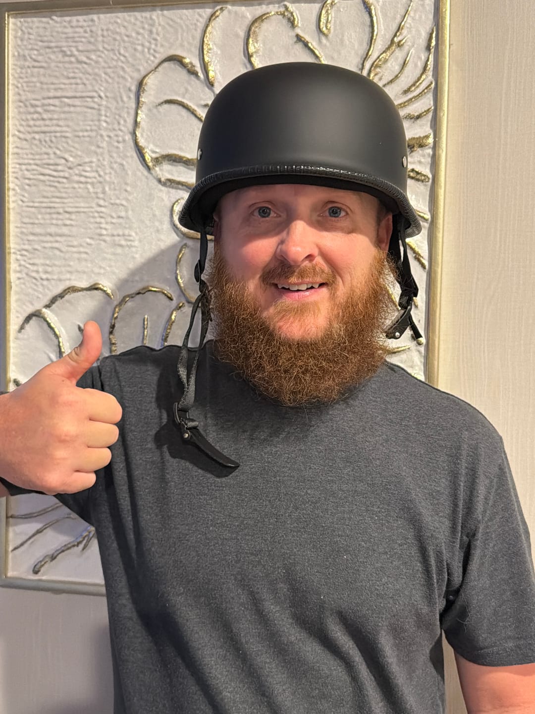 Customer photo review of Lightweight Mayan DOT Germanator Helmet / Matte Black