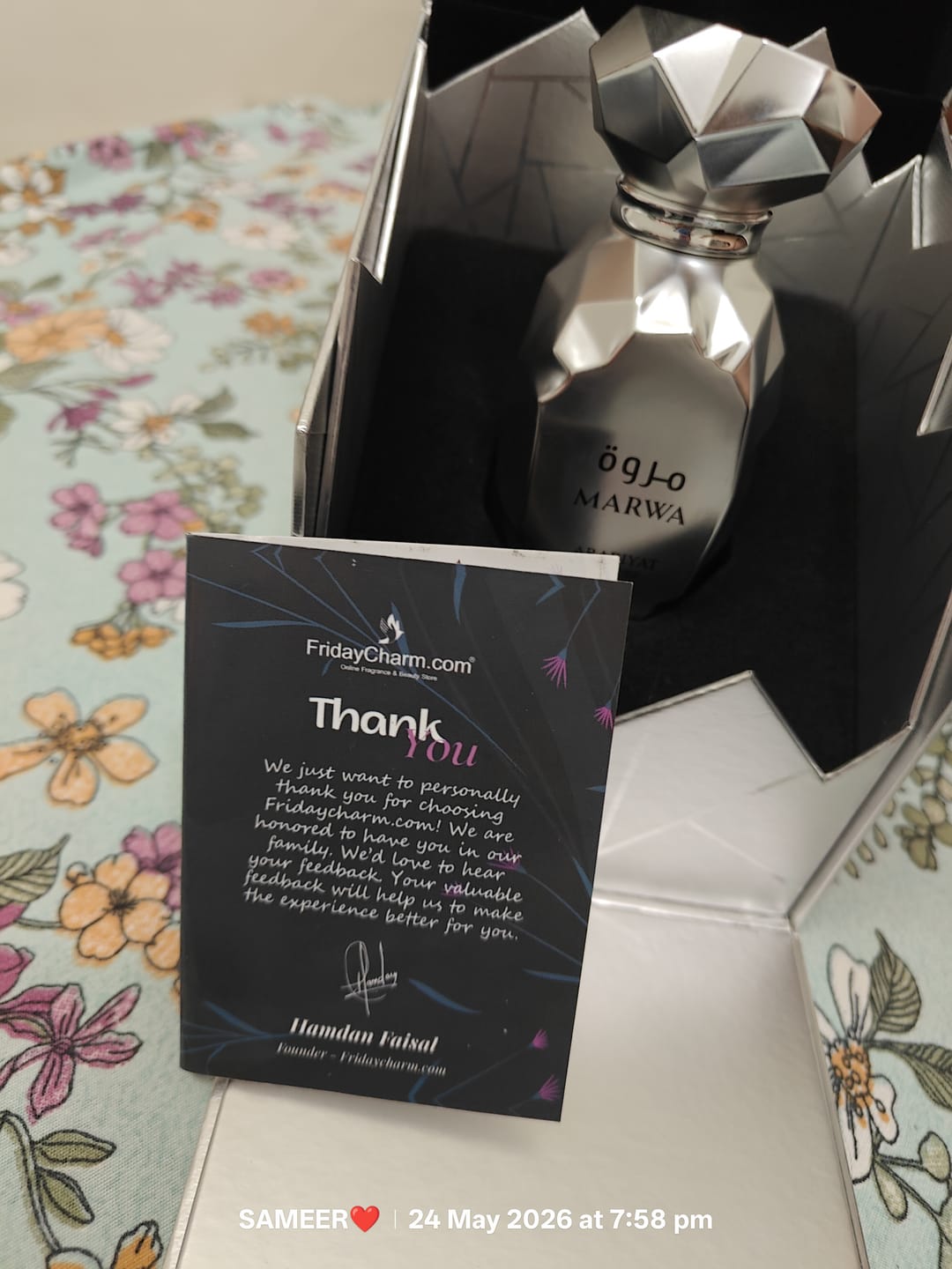 Customer photo review of Arabiyat Marwa Eau De Parfum For Men