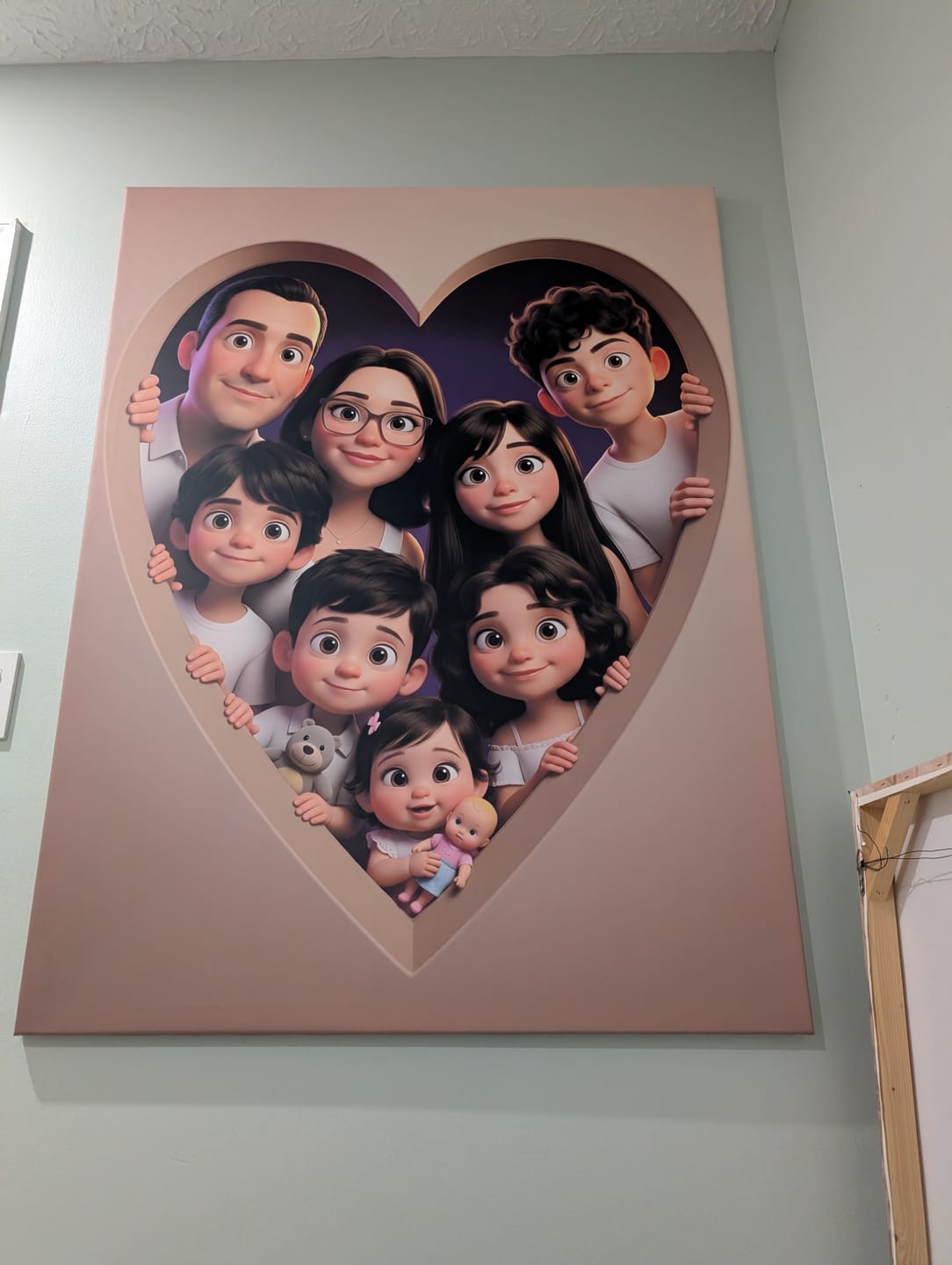 Customer photo review of Personalized Canvas - Animated Heart