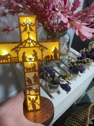 Customer photo review of Lámpara Cristiana Artesanal