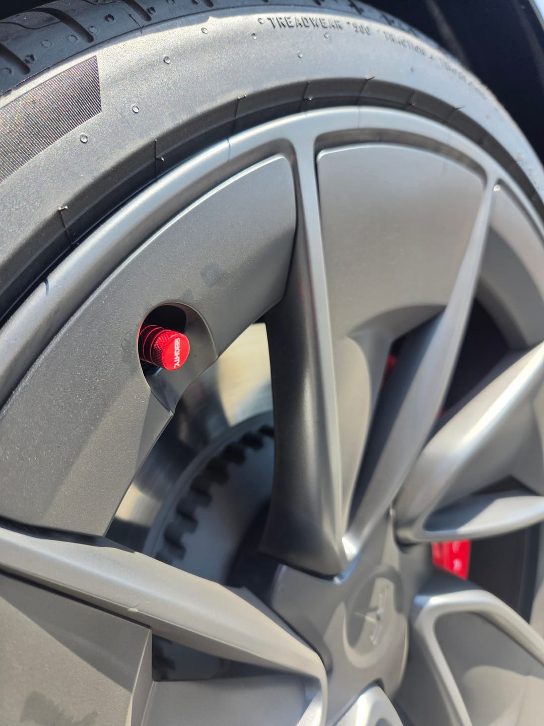 Customer photo review of 80Eighty® Red Valve Stem Caps
