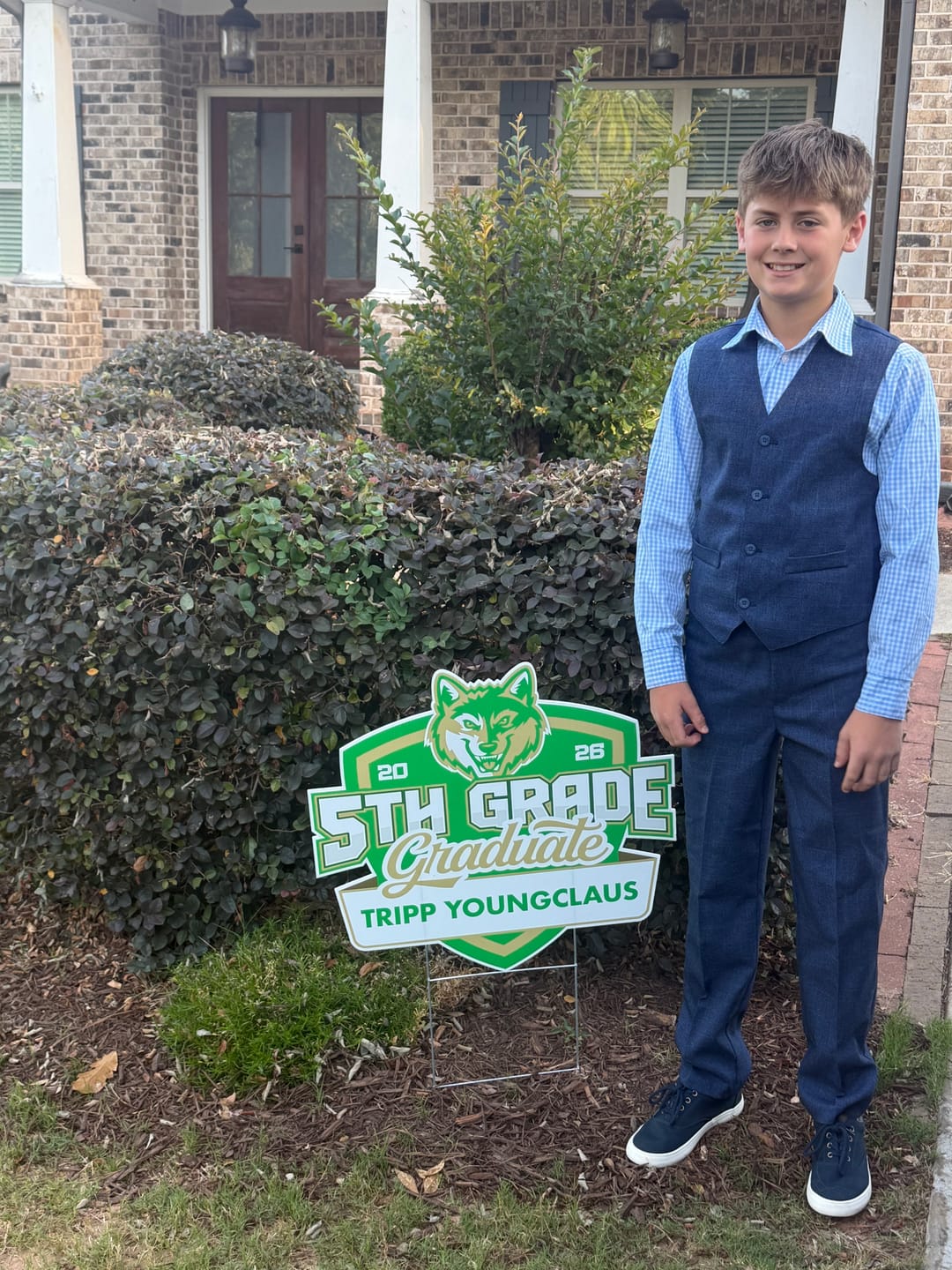 Customer photo review of 5th Grade Grad Yard Sign - Buford