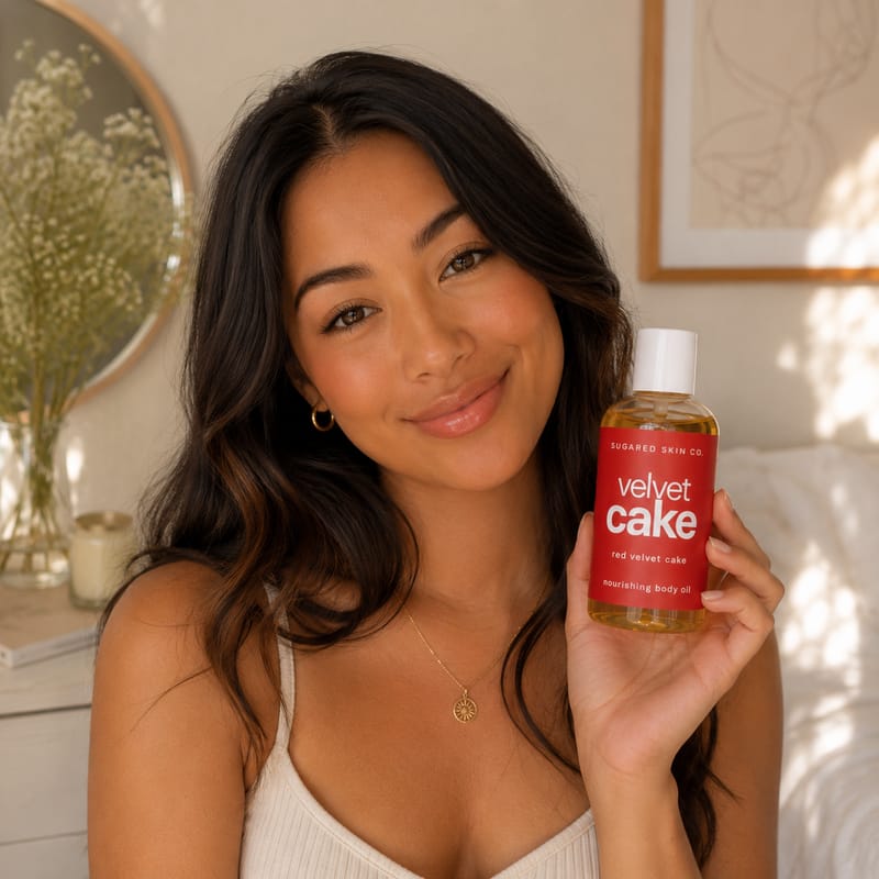 Customer photo review of Velvet Cake Body Oil