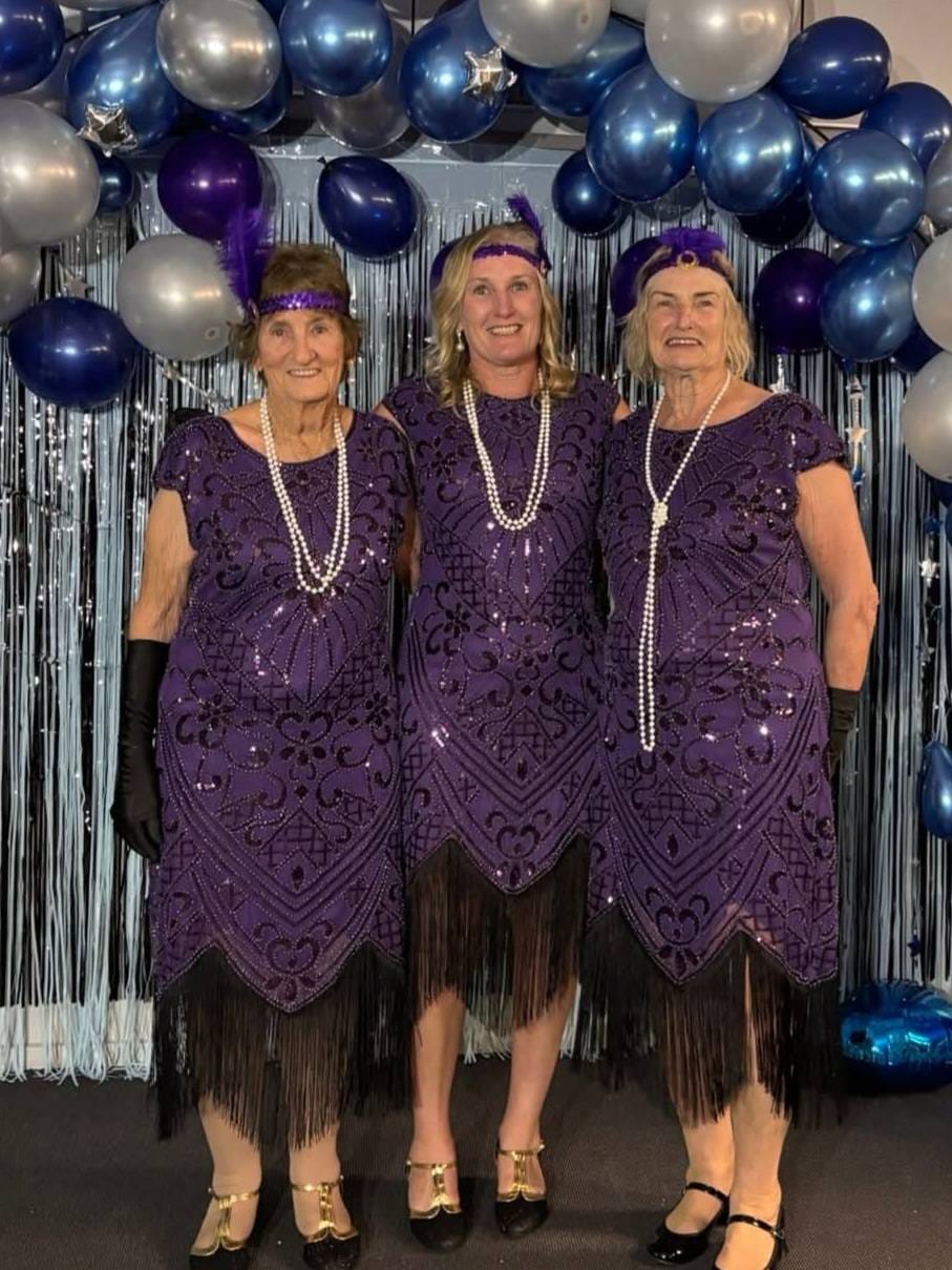 Customer photo review of Cleo 1920s Flapper Dress - Purple