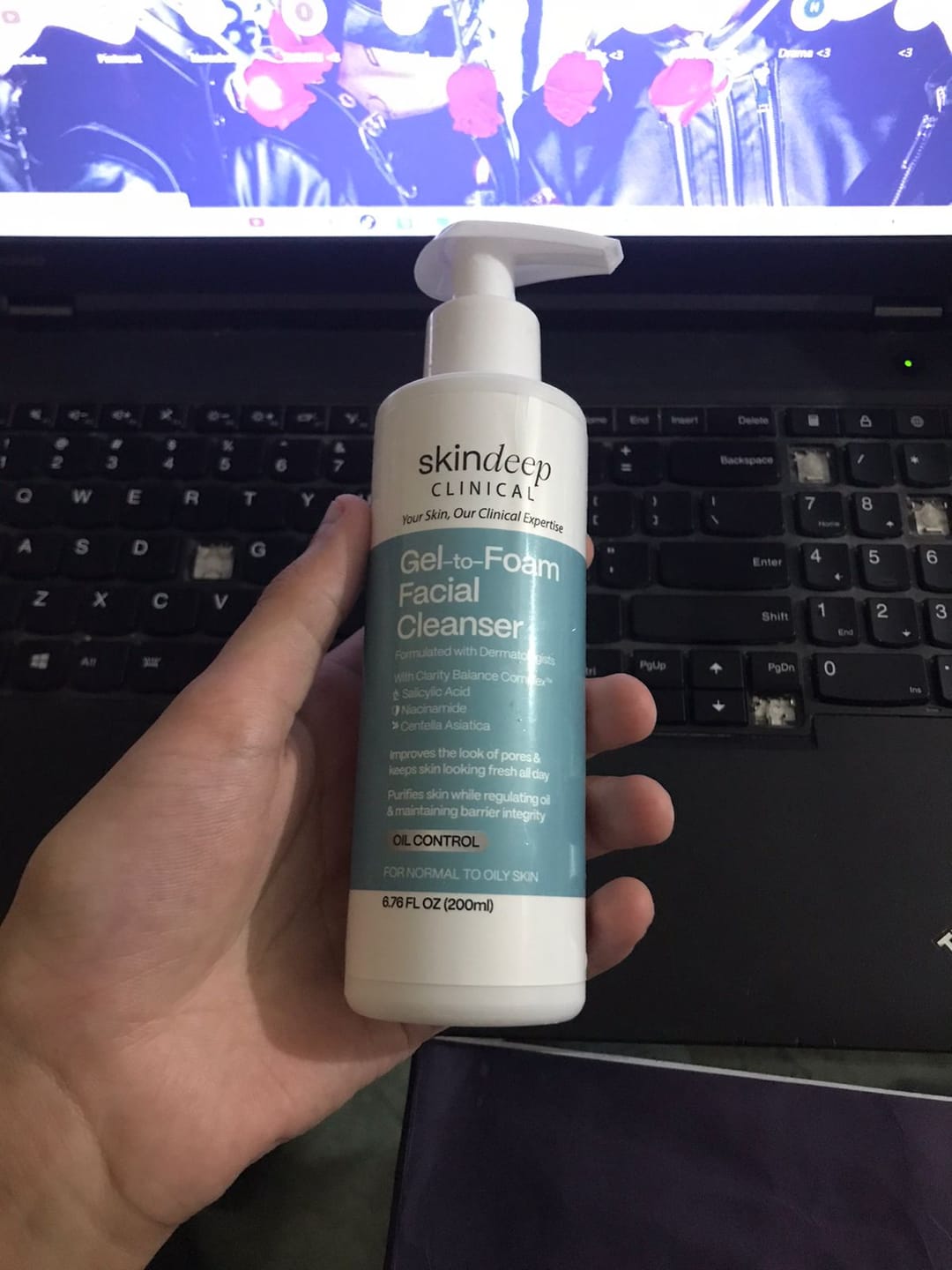 Customer photo review of Gel-to-Foam Facial Cleanser