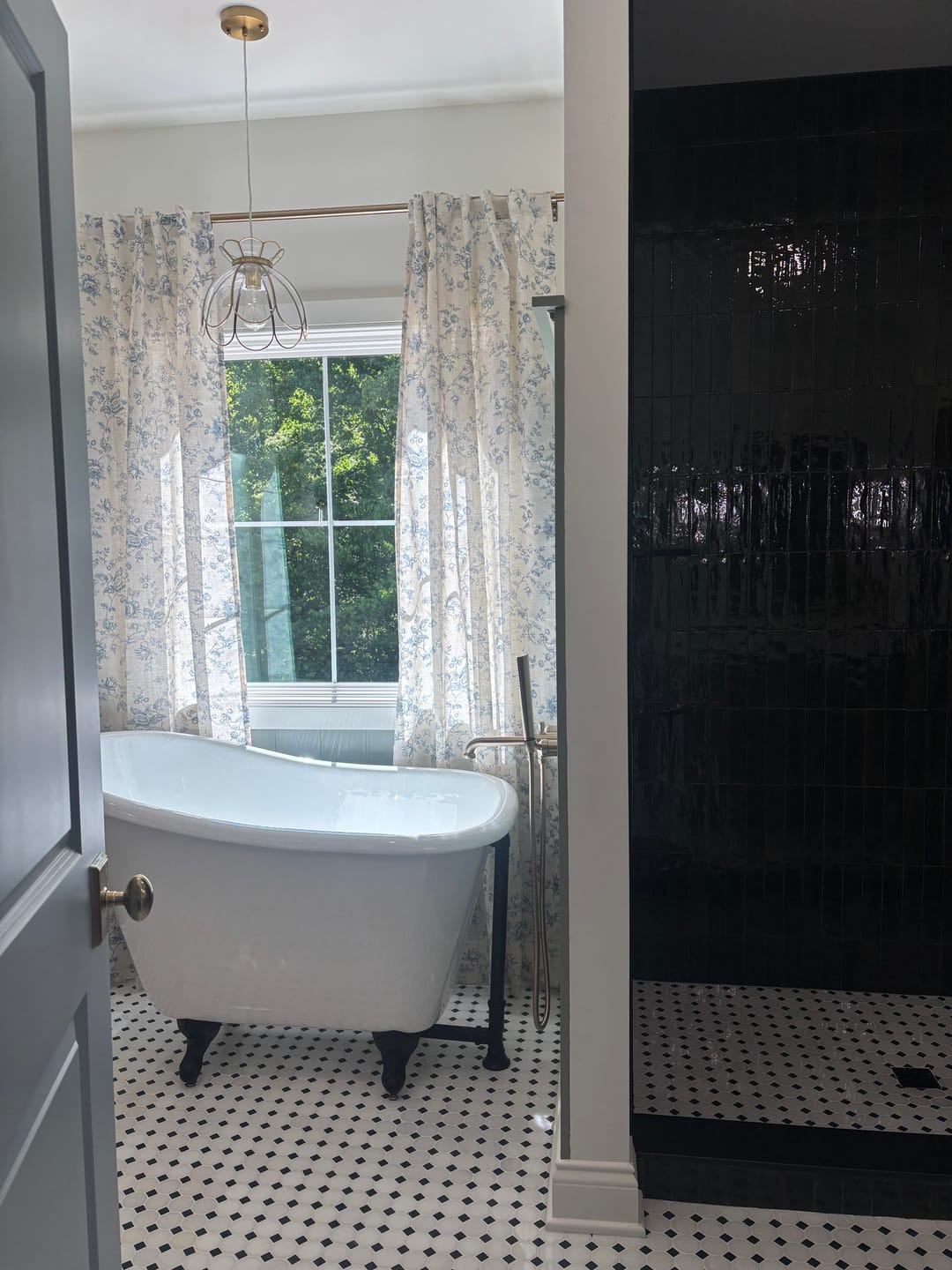 Customer photo review of Amelie Floral Linen Blend Curtains