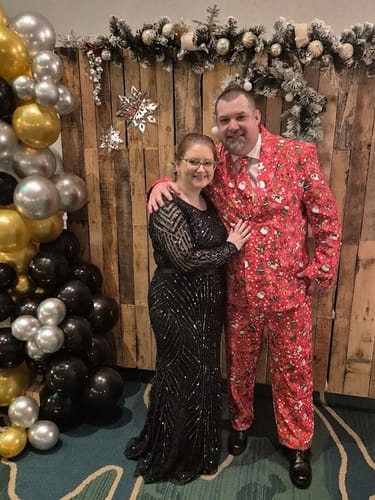 Customer photo review of Long Sleeves Sequined Beading Evening Dress