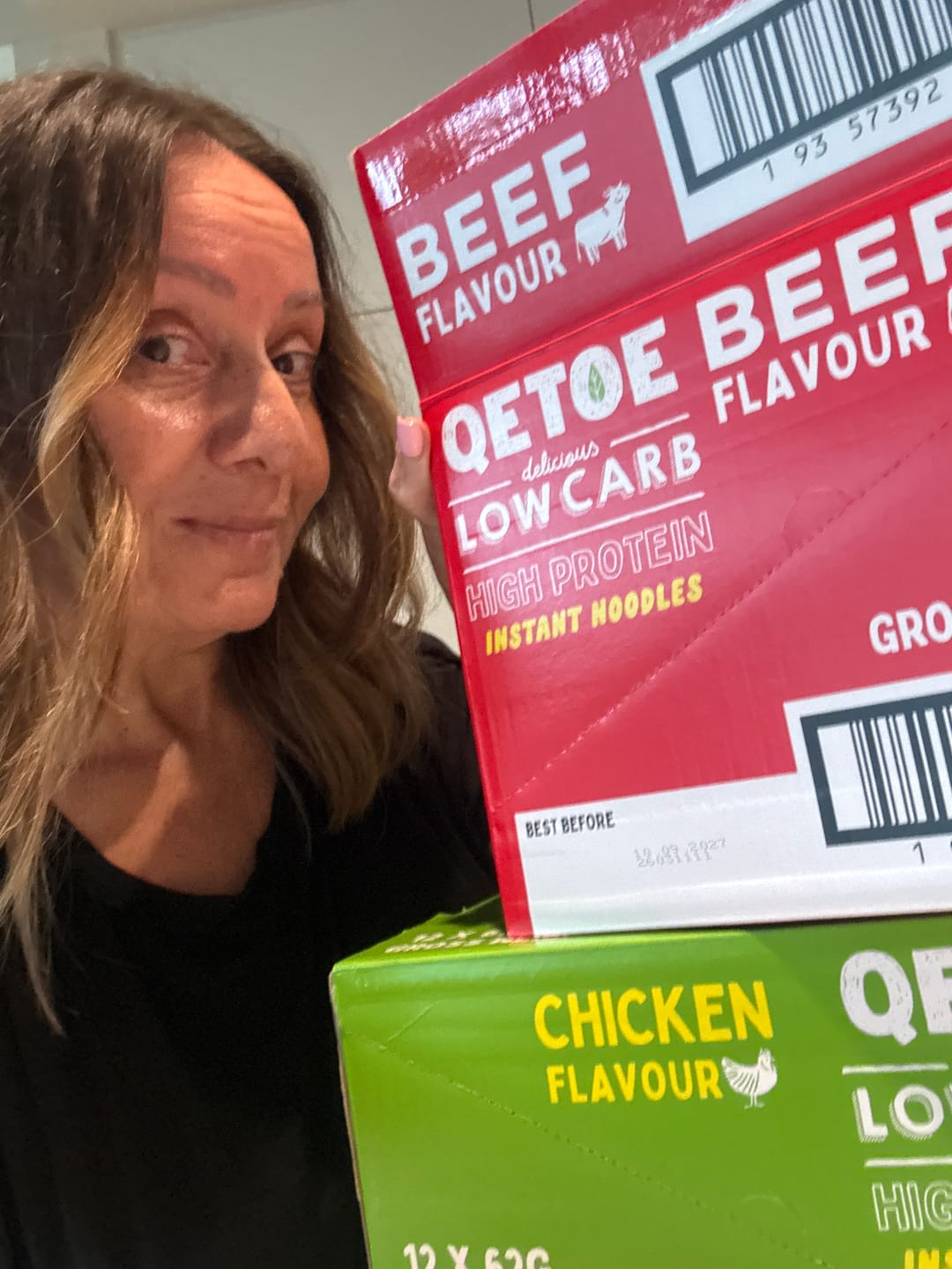 Customer photo review of Qetoe Low Carb High Protein Instant Cup Noodle - COMBO 12 PACK