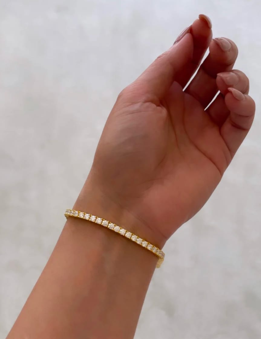 Customer photo review of Women's Tennis Bracelet 3mm (Gold)