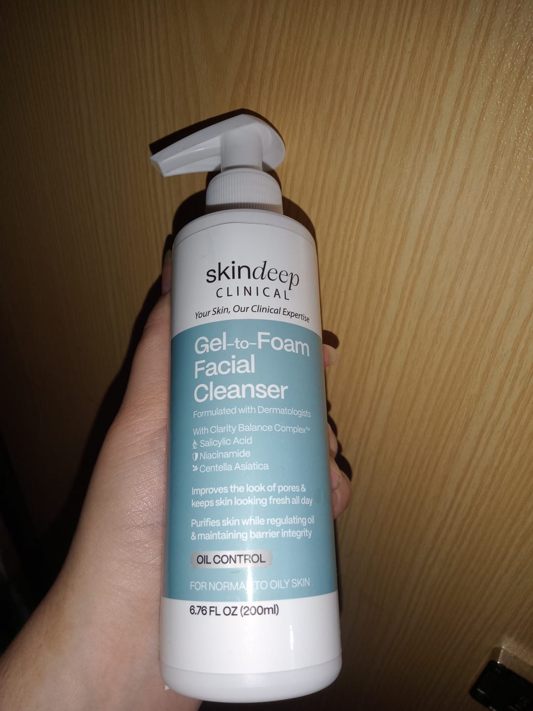 Customer photo review of Gel-to-Foam Facial Cleanser