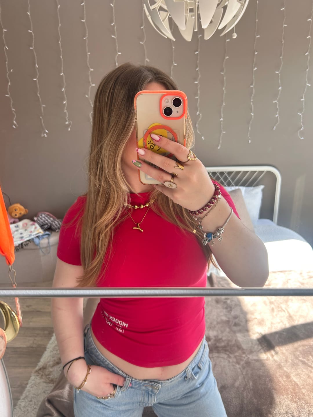Customer photo review of LABEL T-SHIRT RASPBERRY RED
