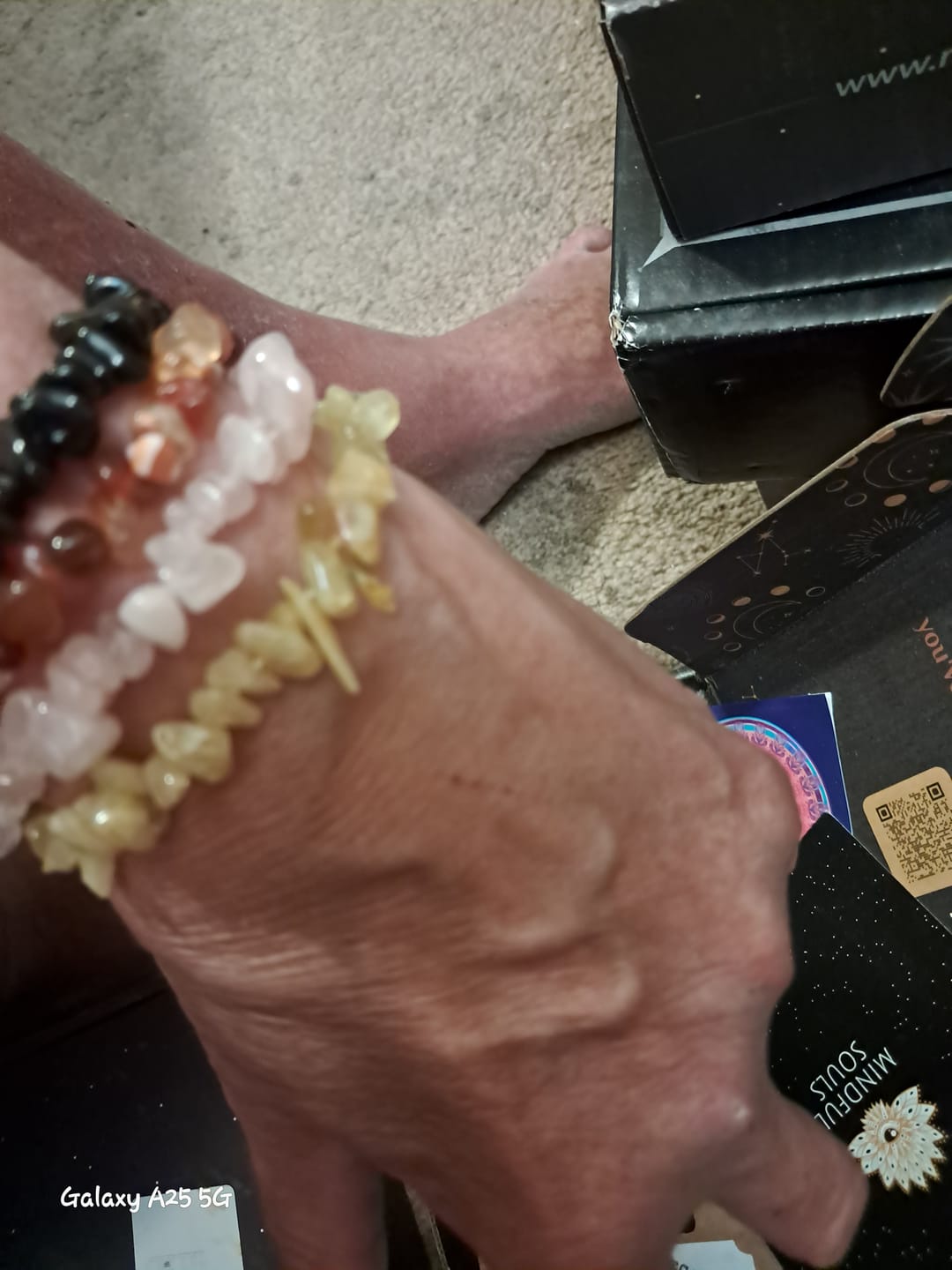 Customer photo review of 12 Natural Crystal Bracelets in a Box