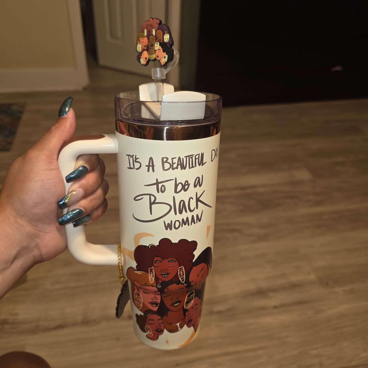 Customer photo review of Limited Edition "Crème Brûlée" Insulated Tumbler – Pinklomein x Cecilia's House Collab